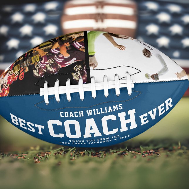 Custom BEST COACH EVER Cool Thank You 2 Photos American Football (Creator Uploaded)