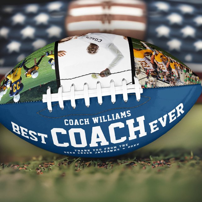 Custom BEST COACH EVER Cool Thank You 3 Photos American Football (Creator Uploaded)