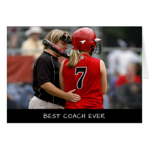 Custom Best Coach Ever Photo Thank You