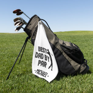 Custom Best Dad By Par Golf Towel