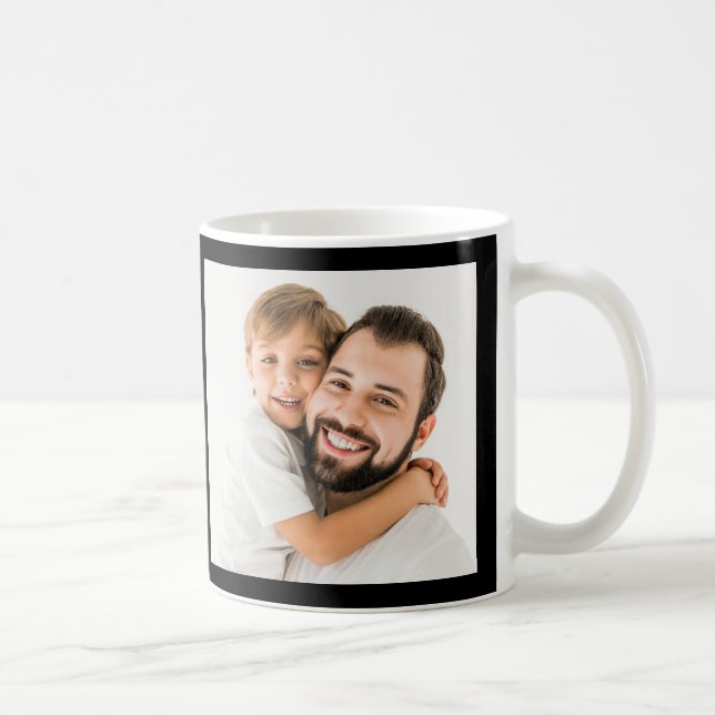 Custom Best Dad by Par Photo Coffee Mug (Right)