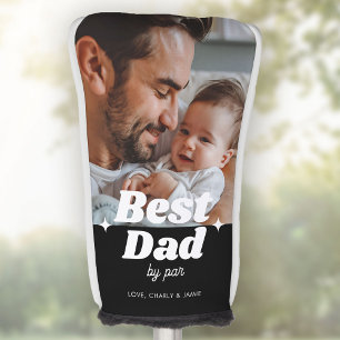 Custom Best Dad By Par Retro Cool Photo Golf Head Cover