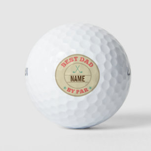 Custom Best Dad By Par Retro Golf Balls