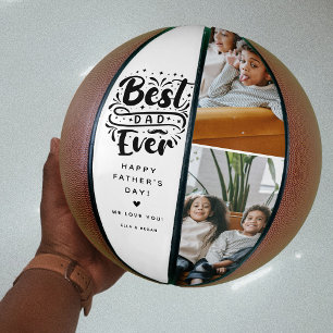 Custom Best Dad Ever 2 Photo Keepsake  Basketball