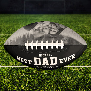 Custom BEST DAD EVER Cool Family Photo Sports Fan American Football