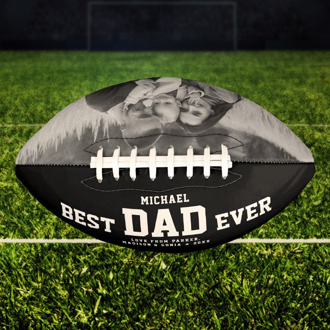 Custom BEST DAD EVER Cool Family Photo Sports Fan American Football (Creator Uploaded)
