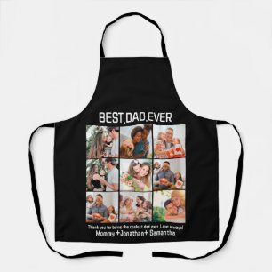 Custom Best Dad Ever Fathers Day 9 Photo Collage Apron
