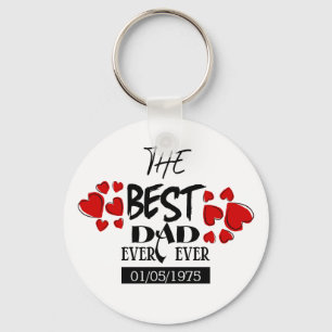 custom best dad ever Father's Day Keychain