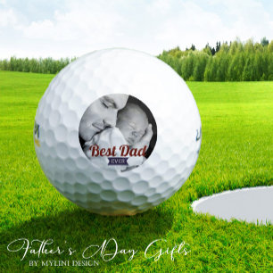Custom Best Dad Ever Father's Day Photo Golf Balls