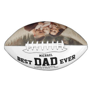 Custom BEST DAD EVER Modern Cool Colour Photo American Football