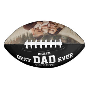 Custom BEST DAD EVER Modern Cool Family Photo American Football