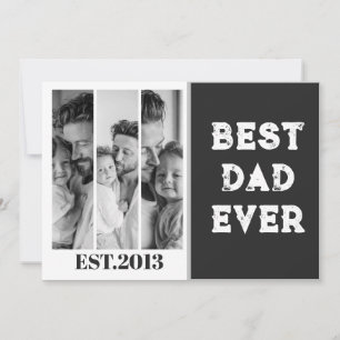 Custom Best Dad Ever Photo Collage EST Year Invitation
