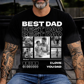 Custom Best Dad Ever Photo Collage, Father's day T-Shirt
