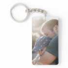 Custom Best Dad Ever Two Sided Photo Key Chain