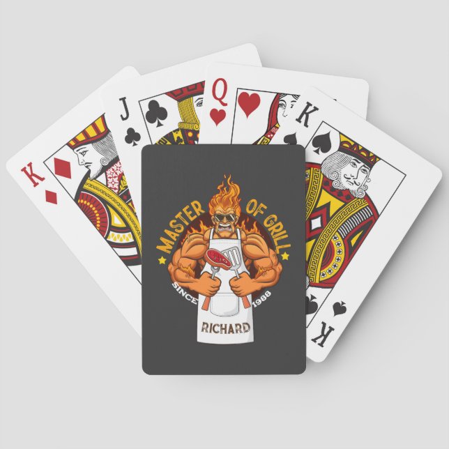 Custom Best Dad Papa Father Ever Just Ask Funny Playing Cards (Back)