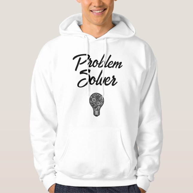 Custom Best Dad PROBLEM SOLVER Men Funny Graphic Hoodie (Front)