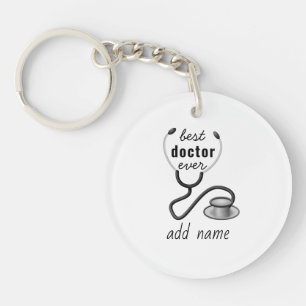 Custom Best Doctor Ever Graduation Appreciation Key Ring