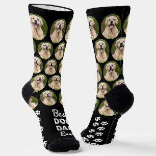 Custom Best DOG DAD Ever Personalised Pet Photo Socks
