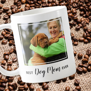 Custom Best Dog Mum Ever Pet Photo Coffee Mug