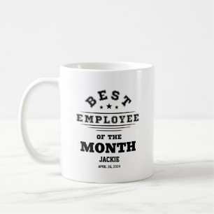 Custom Best Employee Of The Month Year Job Award Coffee Mug
