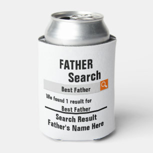Custom Best Father search result funny fathers day Can Cooler