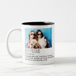 Custom Best Friend Definition Photo Two-Tone Coffee Mug