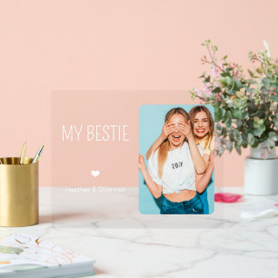 Custom Best Friend Photo BestieBirthday Friendship Acrylic Sign