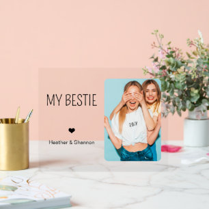 Custom Best Friend Photo BestieBirthday Friendship Acrylic Sign