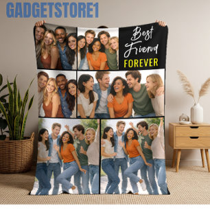 Custom Best Friend Photo Friendship Day Fleece Blanket