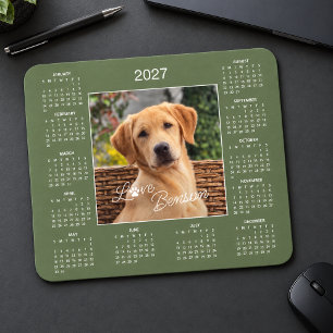 Custom Best Friend Photo Template 2027 Calendar Mouse Mat