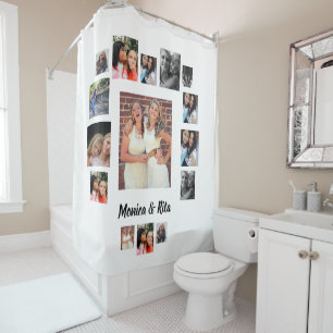 Custom Best Friends 15 Photo Collage Shower Curtain