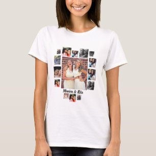 Custom Best Friends 15 Photo Collage T-Shirt
