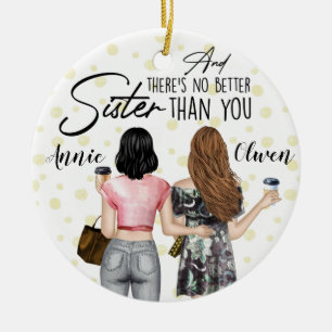 Custom Best Friends Ceramic Tree Decoration