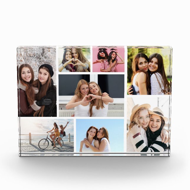 Custom Best Friends Collage Photo Block (Front)