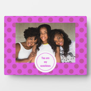 Custom best friends ever photo modern pink plaque