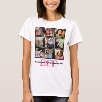 Custom best friends forever b f f 9 photo collage T-Shirt