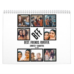 Custom Best Friends Forever BFF 8 Photo Collage  Calendar