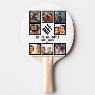 Custom Best Friends Forever BFF 8 Photo Collage  Ping Pong Paddle
