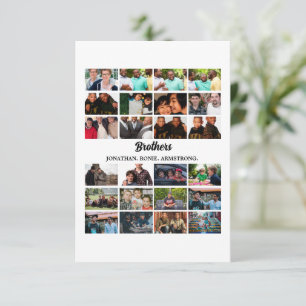 Custom Best Friends Forever Brothers Photo Collage Card