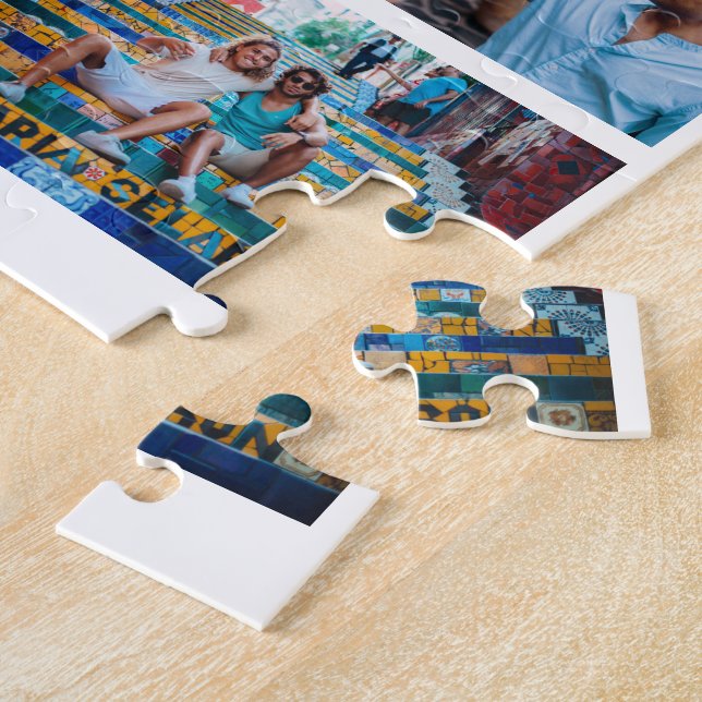 Custom Best Friends Forever Brothers Photo Collage Jigsaw Puzzle (Side)