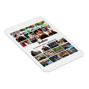 Custom Best Friends Forever Brothers Photo Collage Magnet