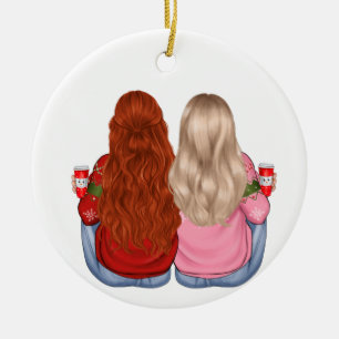 Custom Best Friends Forever Ceramic Tree Decoration