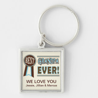 Custom Best Grandpa Ever Father's Day Keychain