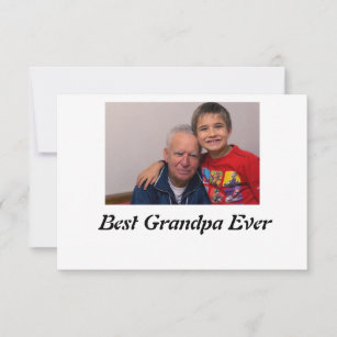 Custom Best Grandpa Ever Grandpa Photo  Thank You Card