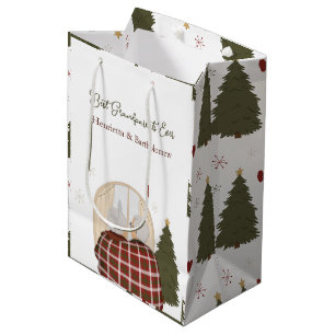 Custom Best Grandparents Christmas Medium Gift Bag