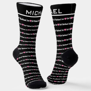 Custom "Best Husband Ever" Personalised Name Socks