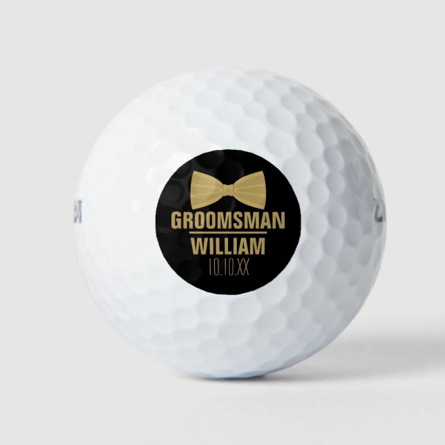 Custom Best Man Groomsman Wedding Golf Balls (Front)