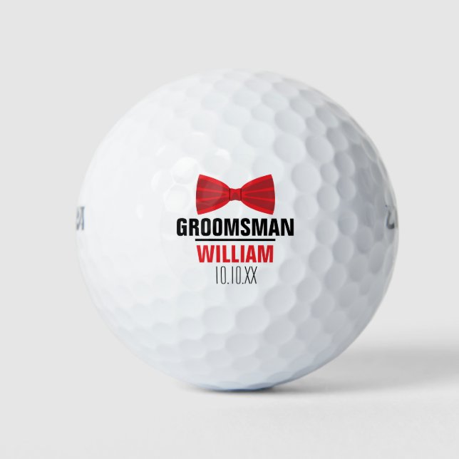 Custom Best Man Groomsman Wedding Golf Balls (Front)