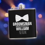 Custom Best Man Groomsman Wedding Hip Flask<br><div class="desc">Personalise the name for your best man,  groomsmen or any other wedding party guest. Designed by Thisisnotme©</div>