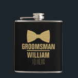 Custom Best Man Groomsman Wedding Hip Flask<br><div class="desc">Personalise the name for your best man,  groomsmen or any other wedding party guest. Designed by Thisisnotme©</div>